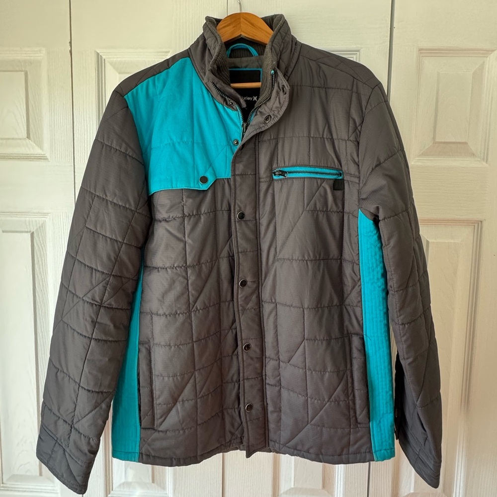 Hurley Covert Jacket - Men’s Medium - Gray and Blue